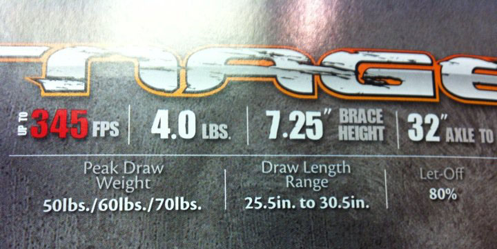 2011 Bear Carnage Bow Specifications