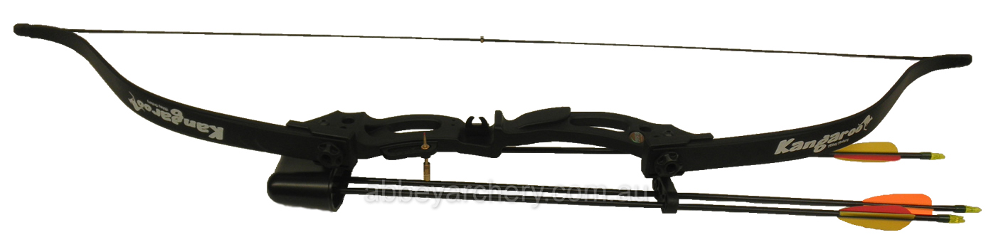 Abbey Kangaroo Recurve Bow Set 50in Black RH large image. Click to return to Abbey Kangaroo Recurve Bow Set 50in Black RH price and description