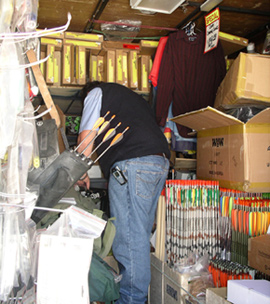 Alec packs away stock before setting out on another trip