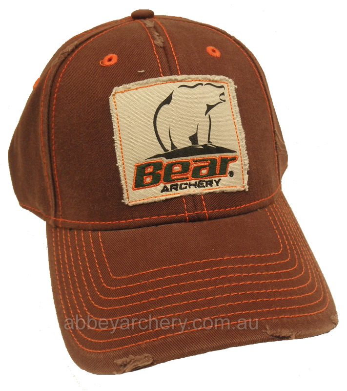 Bear distressed brown cap large image. Click to return to Bear distressed brown cap price and description