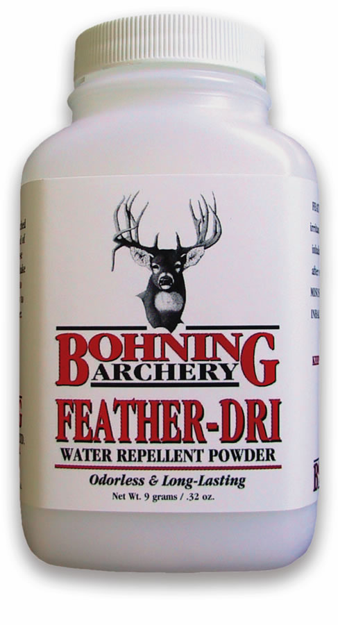 Bohning Feather Dri Water Repellent Powder 9gm or .32 oz large image. Click to return to Bohning Feather Dri Water Repellent Powder 9gm or .32 oz price and description