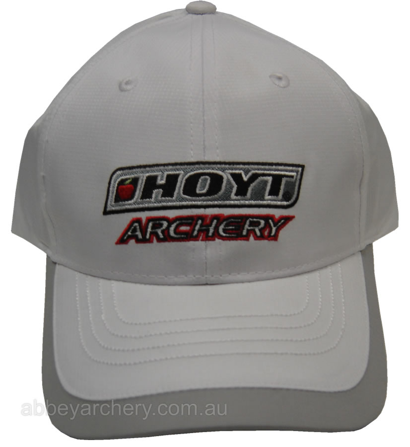 Hoyt Archery all white cap large image. Click to return to Hoyt Archery all white cap price and description