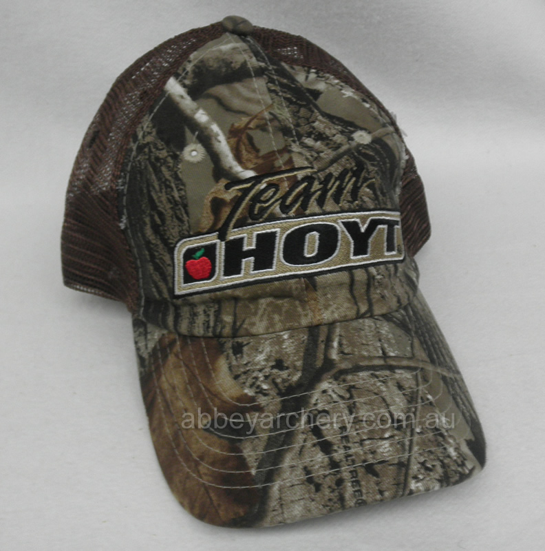 Team Hoyt AP camo mesh cap large image. Click to return to Team Hoyt AP camo mesh cap price and description