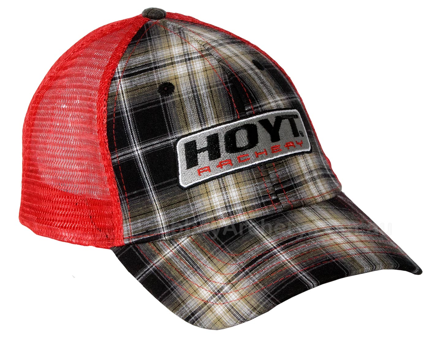 Hoyt Plaid Red Mesh cap large image. Click to return to Hoyt Plaid Red Mesh cap price and description