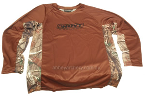 Hoyt Camo Trim Performance Long Sleeve T Shirt Brown image