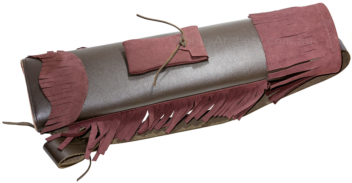 JMR Apache Leather Back Quiver 22in large image. Click to return to JMR Apache Leather Back Quiver 22in price and description