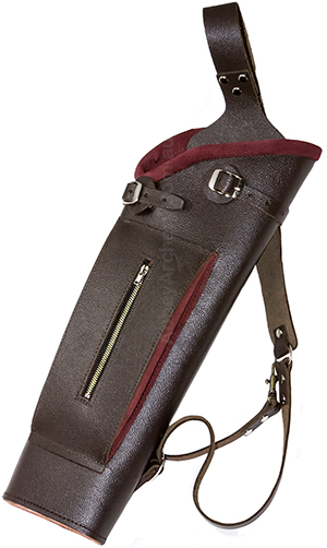 JMR Rangemaster Leather Back Quiver pouch double strap 18in image