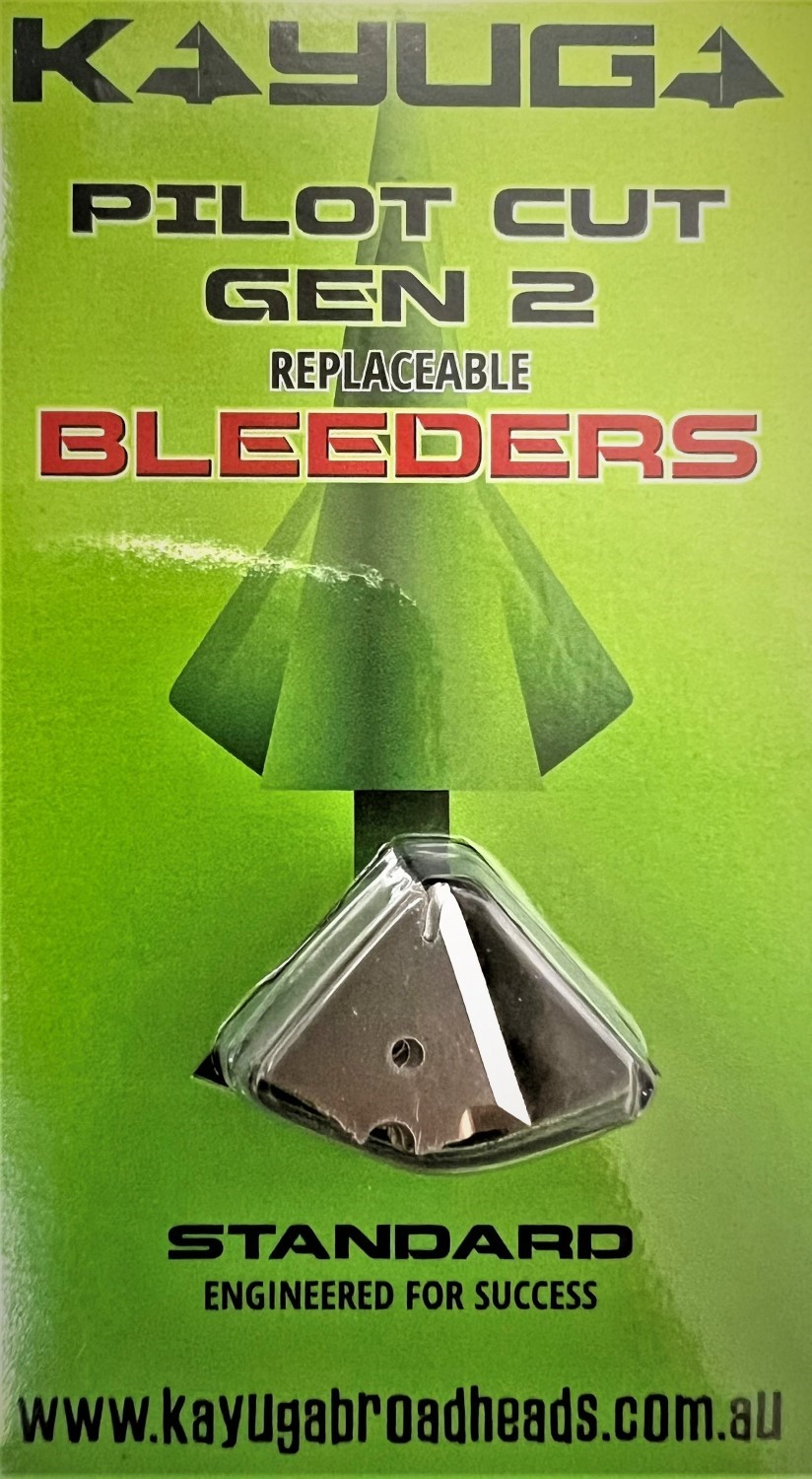 Kayuga Bleeder Blades for Pilot Cut Gen 2 broadhead 8 pack large image. Click to return to Kayuga Bleeder Blades for Pilot Cut Gen 2 broadhead 8 pack price and description