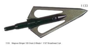 Magnus Stinger 2 blade screw in broadhead 100gr 3s image