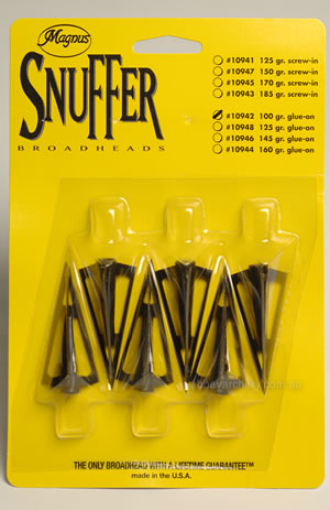 Thundervalley Deadly Snuffer 3 blade glue on vented broadhead 125gr 6 pack image