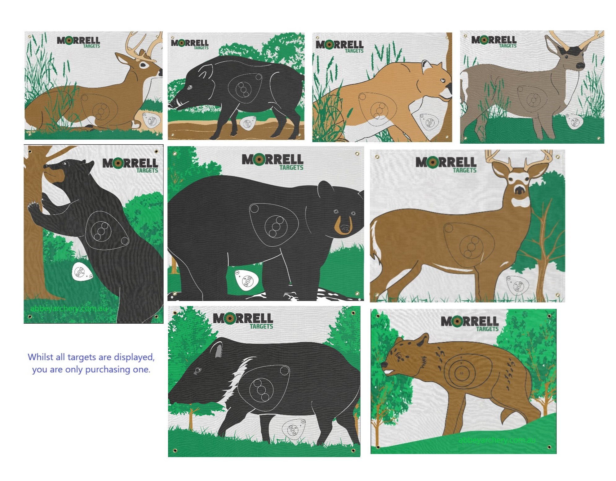 Morrell Animal Target Faces large image. Click to return to Morrell Animal Target Faces price and description