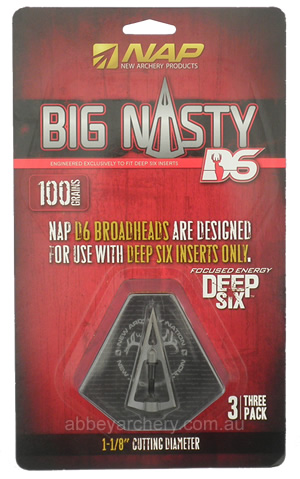 NAP Big Nasty 3 Blade Broadhead 100gr 3 pack image