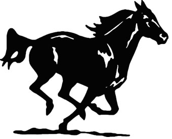 Vista Running Horse Decal large image. Click to return to Vista Running Horse Decal price and description