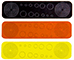 Specialty Circles &amp; Dots Black, Orange, Yellow - click for more information