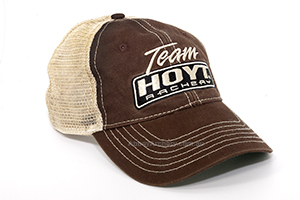 Team Hoyt Stone Washed Brown and Tan mesh cap image