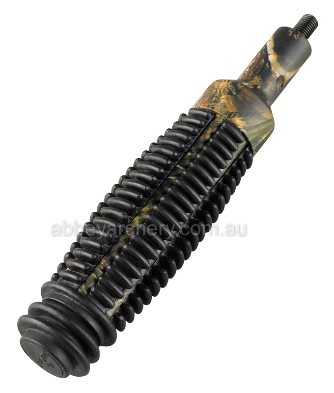 Trophy Ridge ShockStop Deluxe Stabiliser 6.5in 6oz camo & sling large image. Click to return to Trophy Ridge ShockStop Deluxe Stabiliser 6.5in 6oz camo & sling price and description