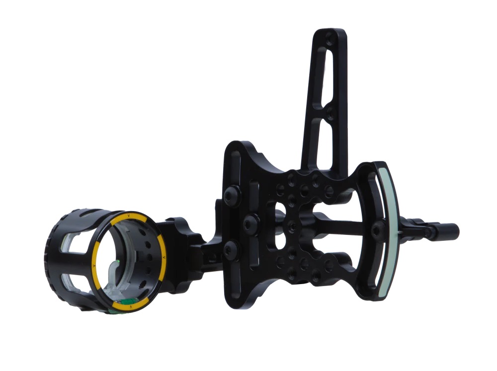 Trophy Ridge Attack 1 Pin Adjustable Fibre Optic sight black RH large image. Click to return to Trophy Ridge Attack 1 Pin Adjustable Fibre Optic sight black RH price and description