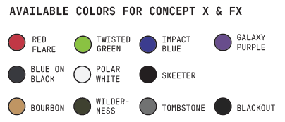 Hoyt Concept X and FX 2025 Bow Colours